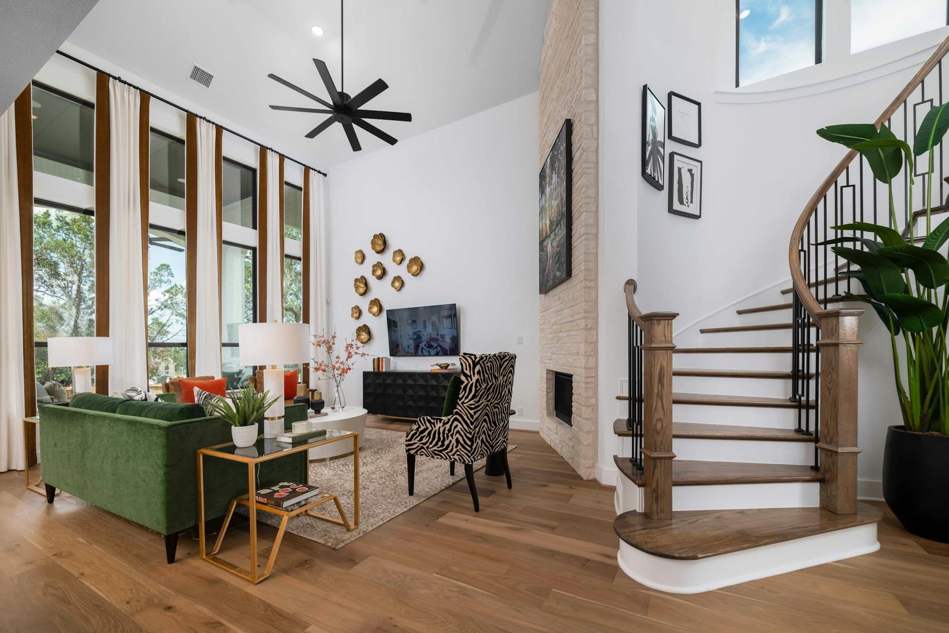Interior photography - fireplace and living room detail