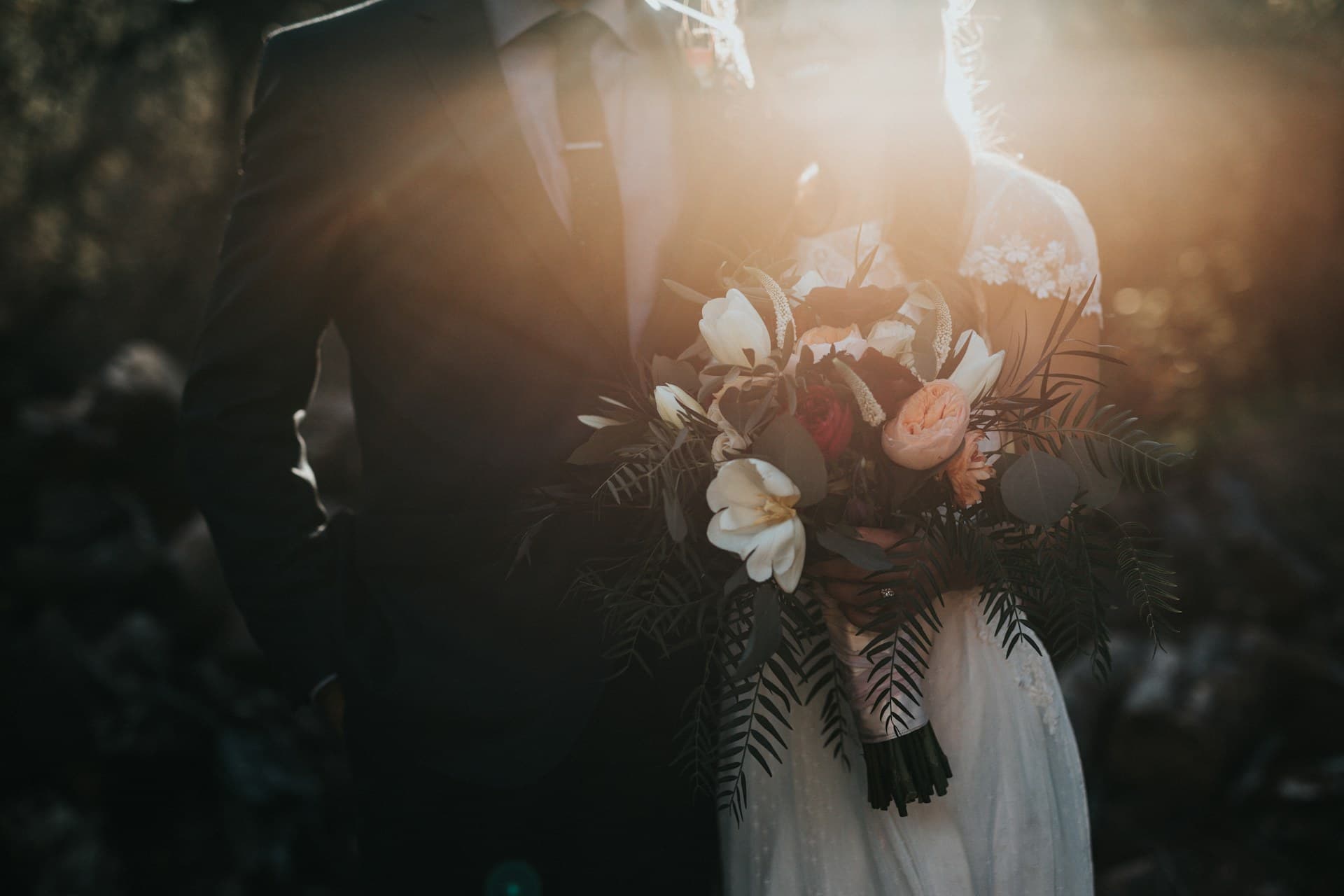 A couple during their wedding ceremony